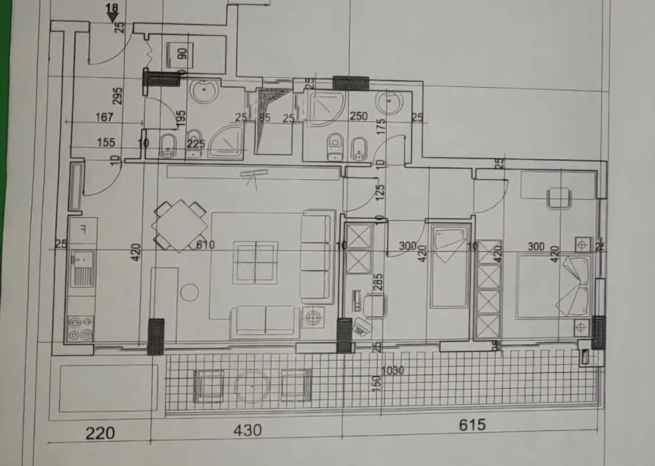 Tirane, shes apartament 2+1+Ballkon Kati 6, 106 m² 202.900 € (Liqeni i Thate)