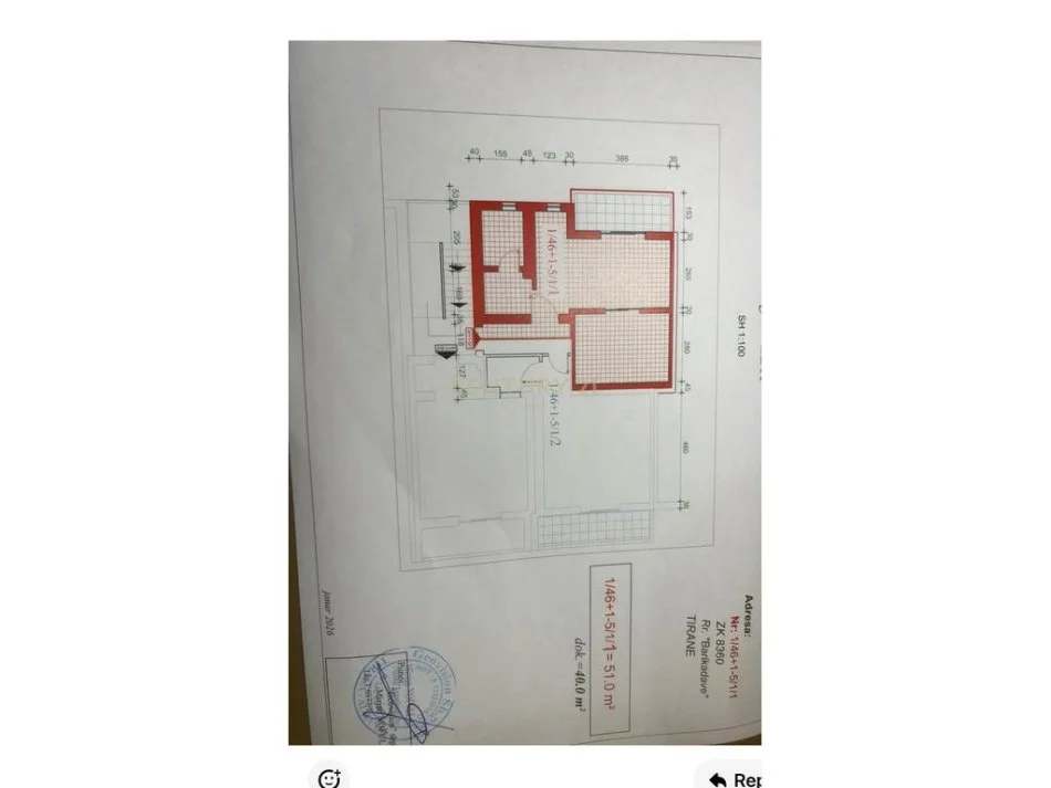 Tirane, shitet apartament 1+1+Ballkon Kati 4, 40 m² 125.000 € (rruga e barrikadave)