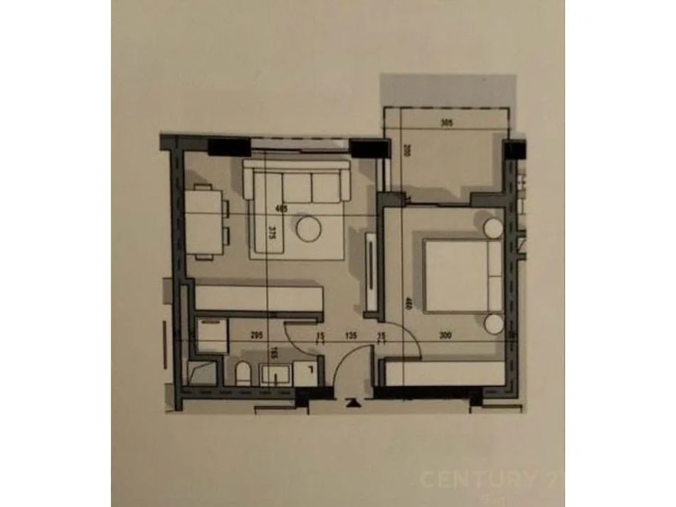 Tirane, shitet apartament 1+1 Kati 3, 58 m² 90.000 € 