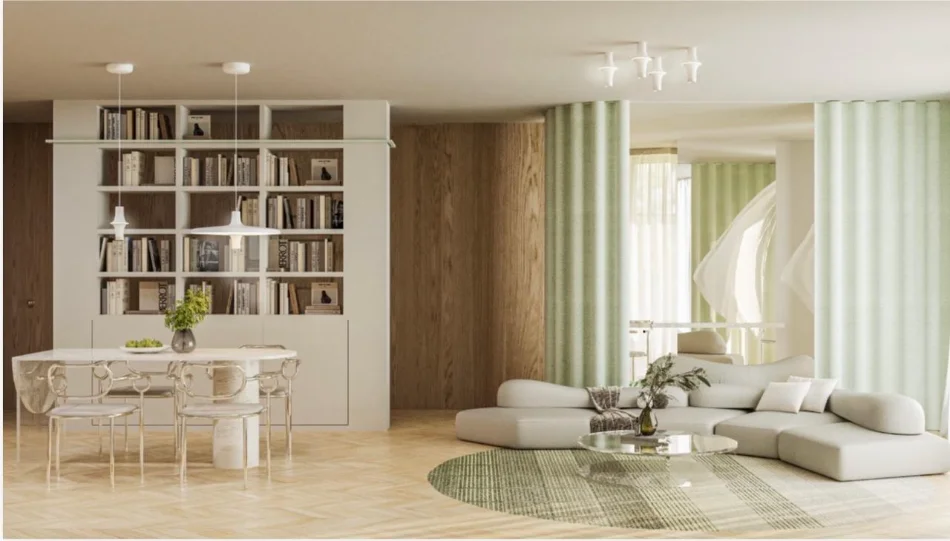Tirane, shitet apartament 3+1+Ballkon Kati 3, 163 m² (Liqeni i Thate)