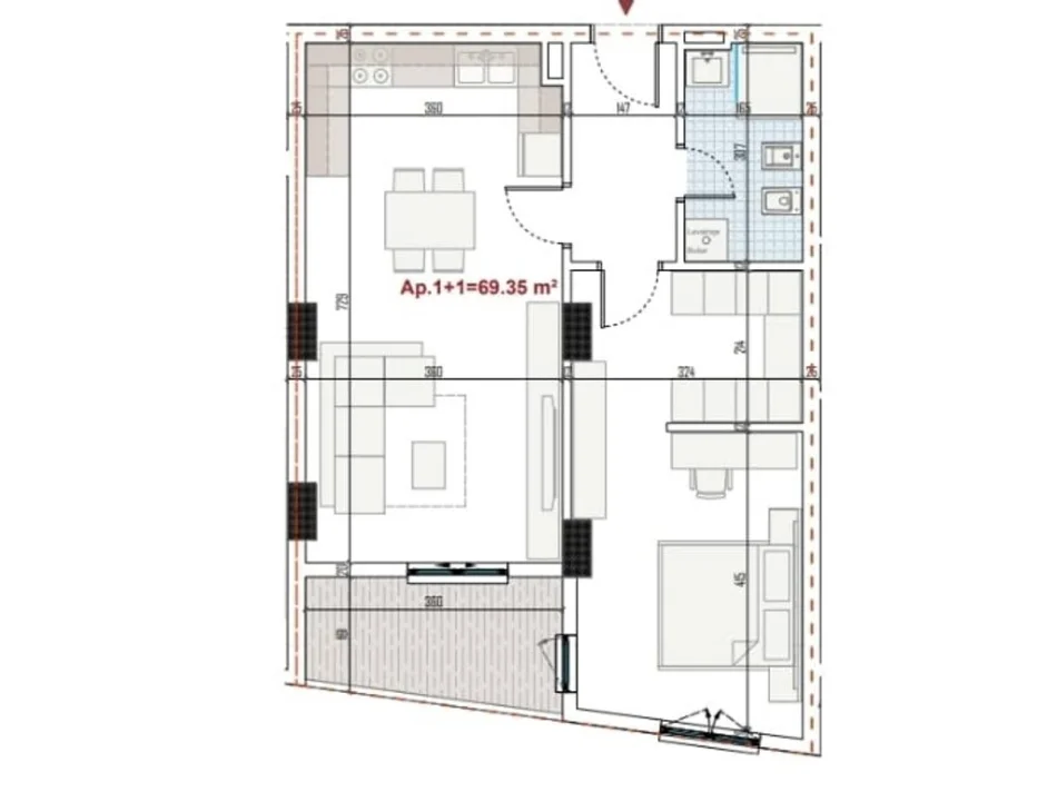 Tirane, shitet apartament 1+1 Kati 1, 80 m² 880.000 € (Paskuqan)