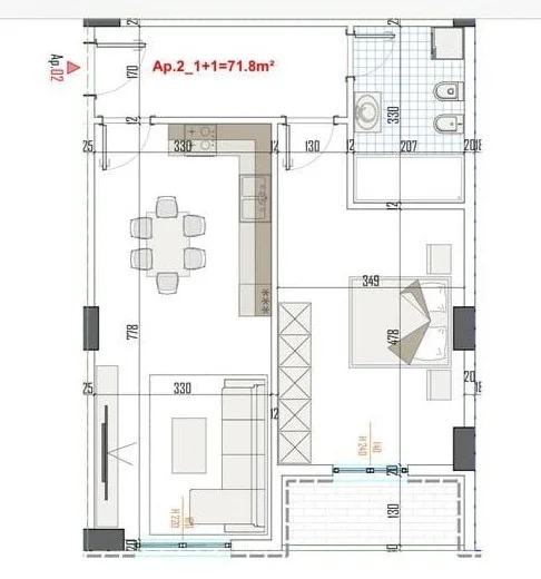 Tirane, shitet apartament 1+1 Kati 3, 84 m² 98.000 € (Paskuqan)