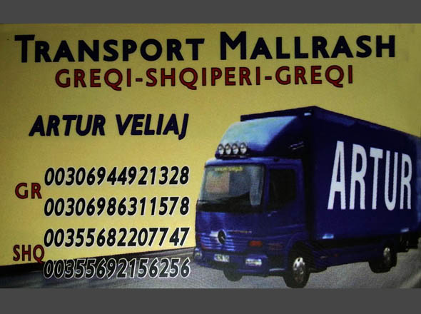 SHERBIM PER TRANSPORT MALLRASH Artur Velia