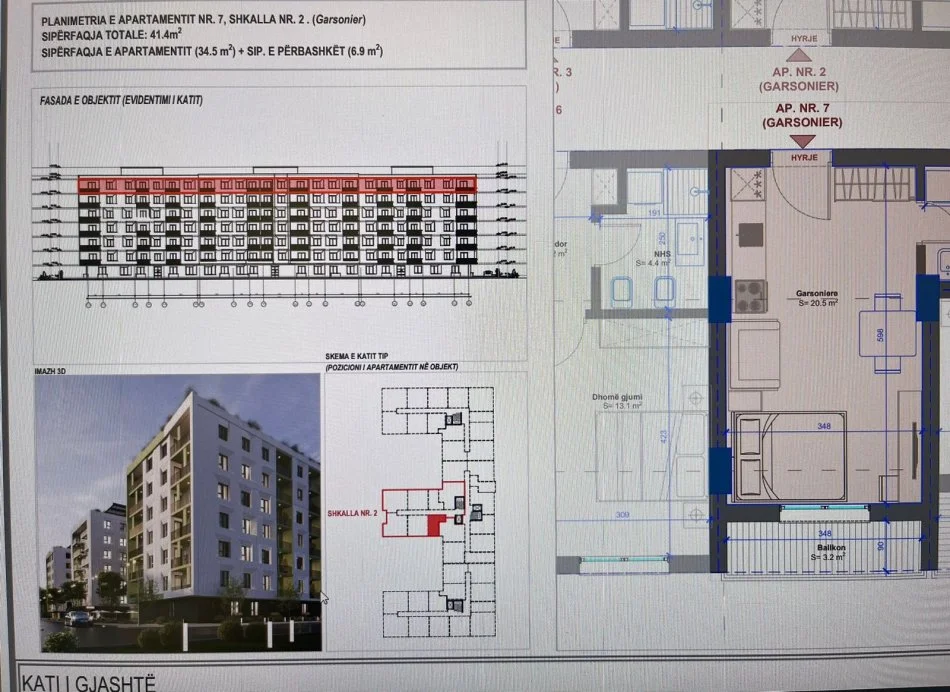 Durres, shitet garsonier Kati 5, 37 m² 