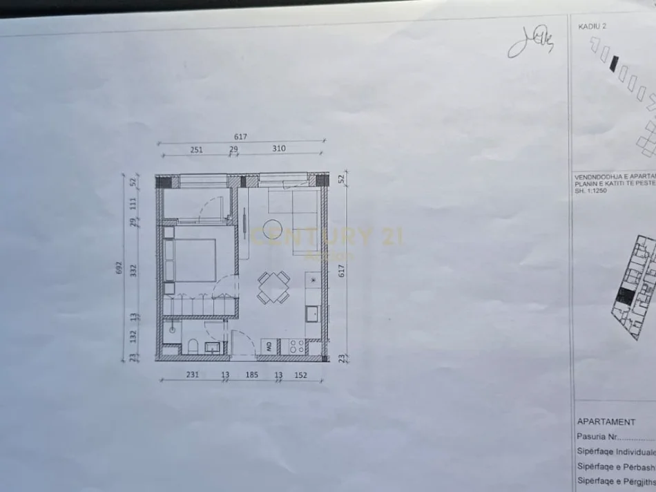 Tirane, shitet apartament 1+1 Kati 5, 48 m² 69.600 € (pasho hysa)