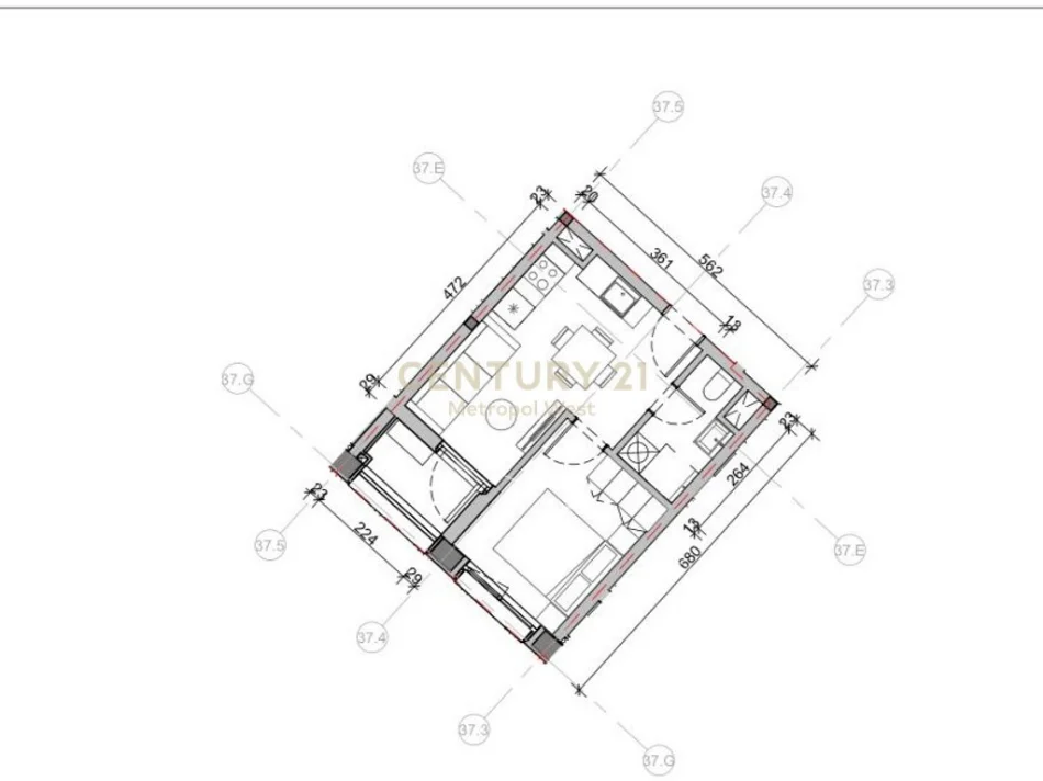 Tirane, shitet apartament 1+1 Kati 2, 41 m² 82.000 € (Kompleksi Mangalem)