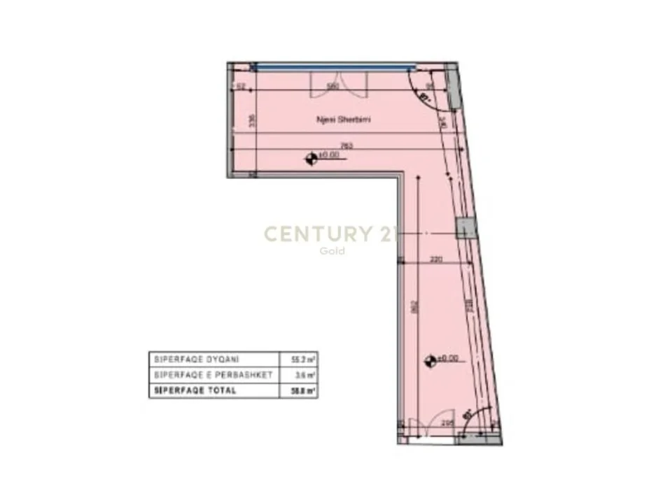 Tirane, shitet ambjent biznesi Kati 0, 59 m² 164.640 € 