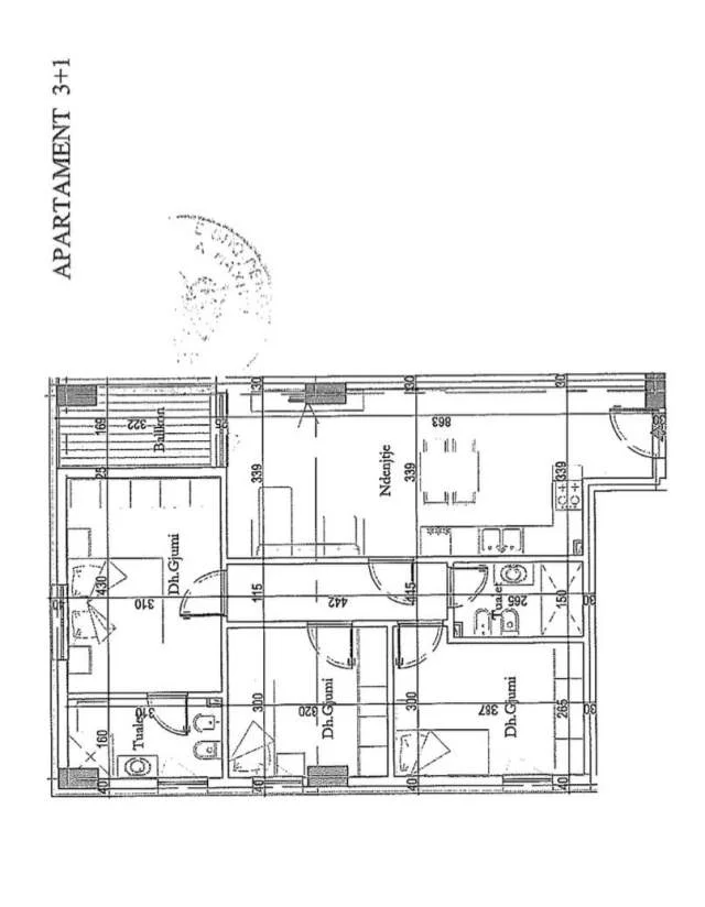 Tirane, shes apartament 3+1+BLK Kati 2, 110 m² 102.000 Euro (Rruga 29 nentori)