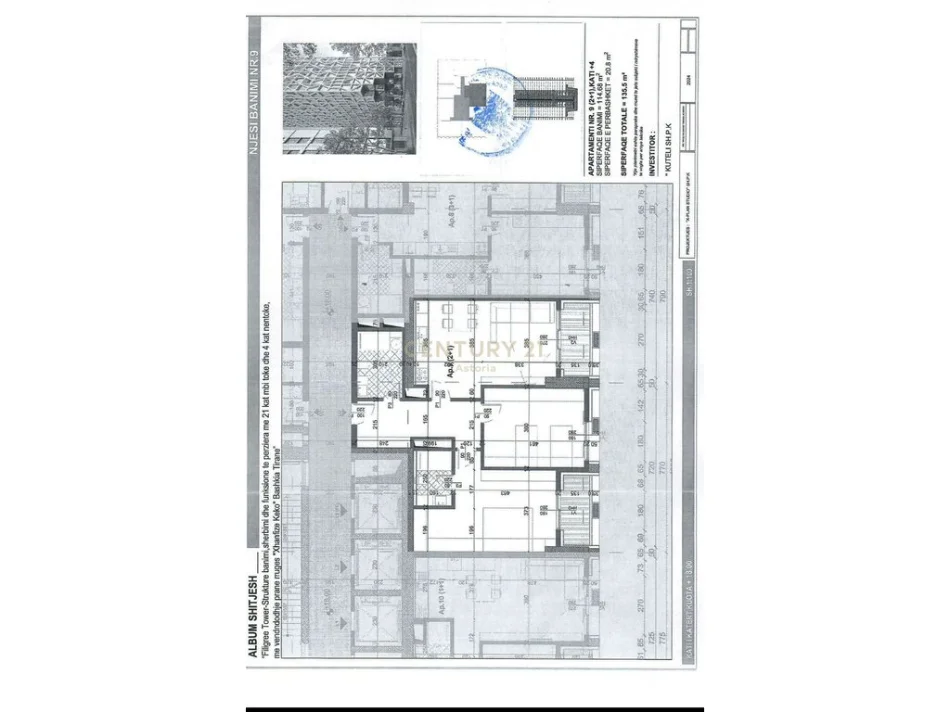 Tirane, shitet apartament 2+1 Kati 4, 136 m² 298.100 € 