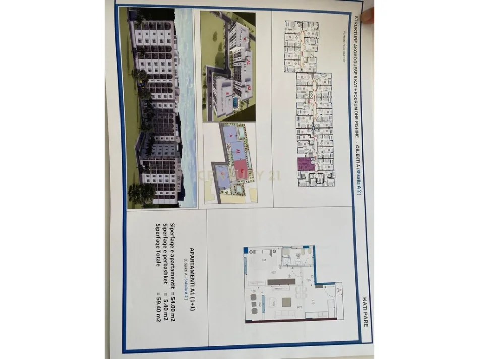 Durres, shitet apartament 1+1 Kati 2, 59 m² 74.300 € (Golem)