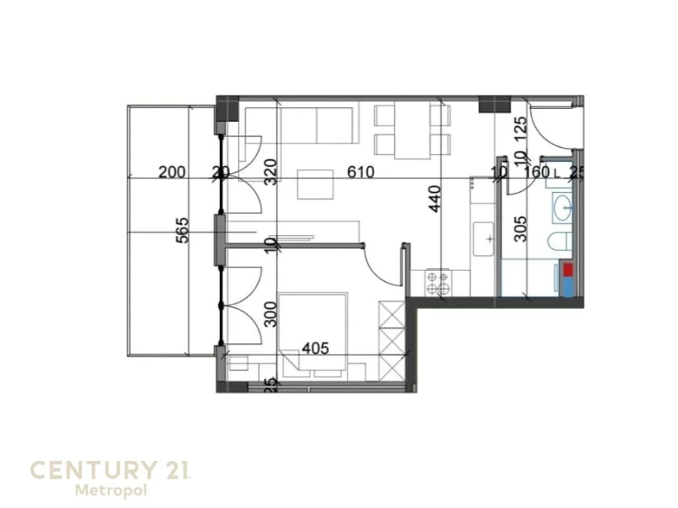 Tirane, shitet apartament 1+1 Kati 3, 70 m² 125.900 € 