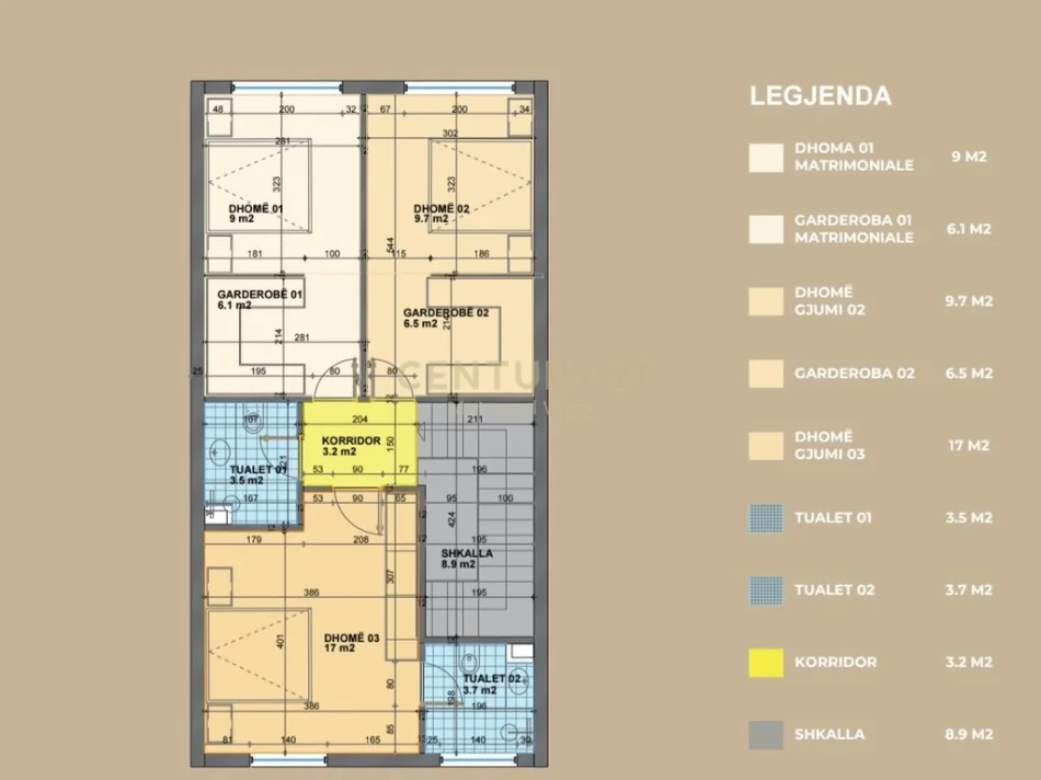 shitet Vile 3+1+Ballkon Kati 2, 230 m² 538.000 €