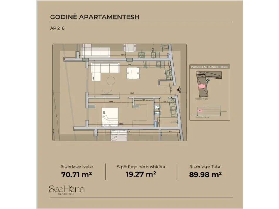Tirane, shitet apartament 1+1 Kati 2, 90 m² 189.000 € 