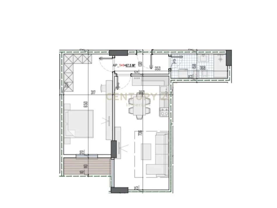 Tirane, shitet apartament 1+1 Kati 3, 79 m² 94.000 € (paskuqan tirana view residence)