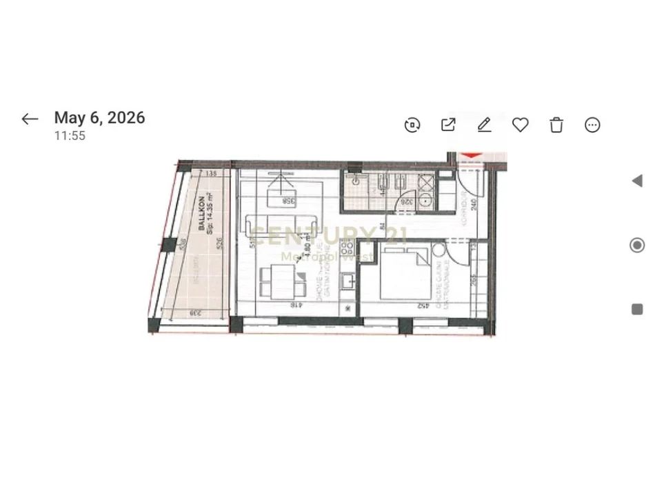 Vlore, shitet apartament 1+1 Kati 7, 82 m² 254.200 € 