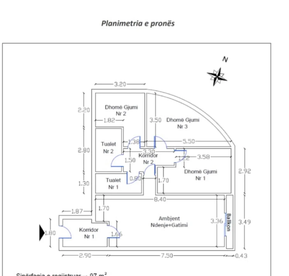 Tirane, shitet apartament 3+1+Ballkon Kati 1, 107 m² 260.000 € (kodra e diellit)