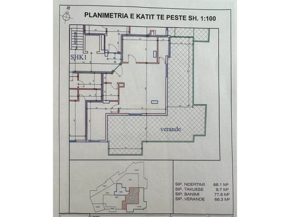 Tirane, shitet apartament 2+1+Ballkon Kati 5, 144 m² 162.000 € (fresku)