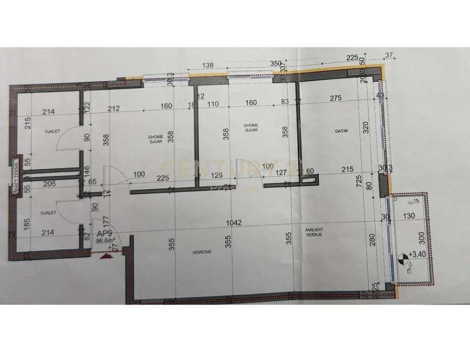 Tirane, shitet apartament 2+1 Kati 1, 109 m² 271.000 € 