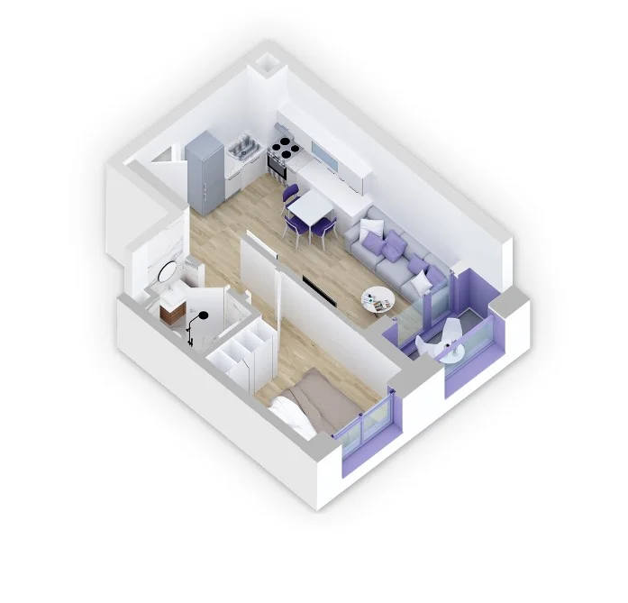 Tirane, shes apartament 1+1+Ballkon Kati 6, 50 m² 71.000 € (Rruga Pasho Hysa,Ali Demi)