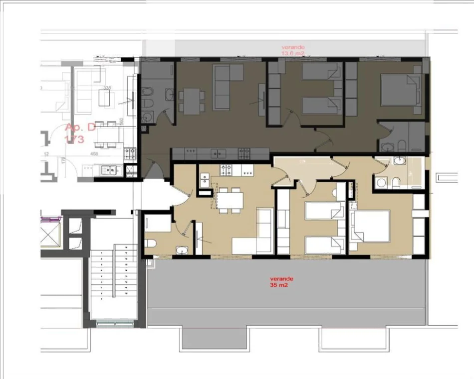Tirane, shitet apartament 2+1 Kati 7, 83 m² 115.115 € (Univers City , Qtu)