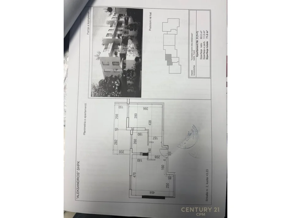 Tirane, shitet apartament 1+1 Kati 2, 71 m² 118.000 € 