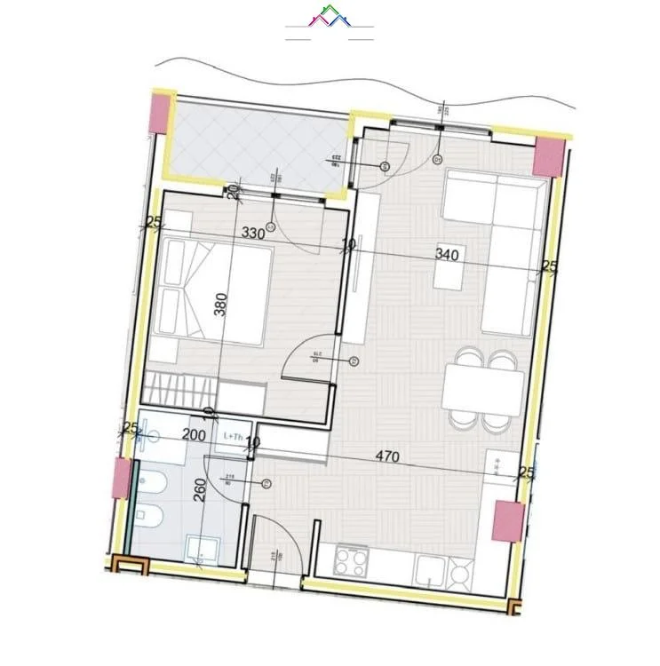 Tirane, shes apartament 1+1+Ballkon Kati 7, 71 m² 92.200 € (paskuqan)