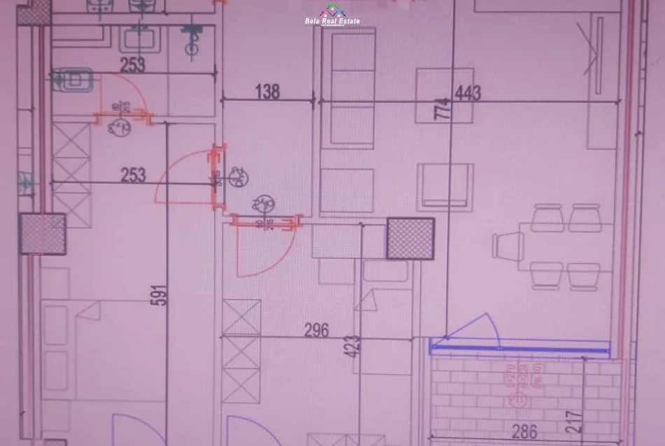 Tirane, shes apartament 1+1+Ballkon Kati 2, 64 m² 74.000 € (paskuqan)