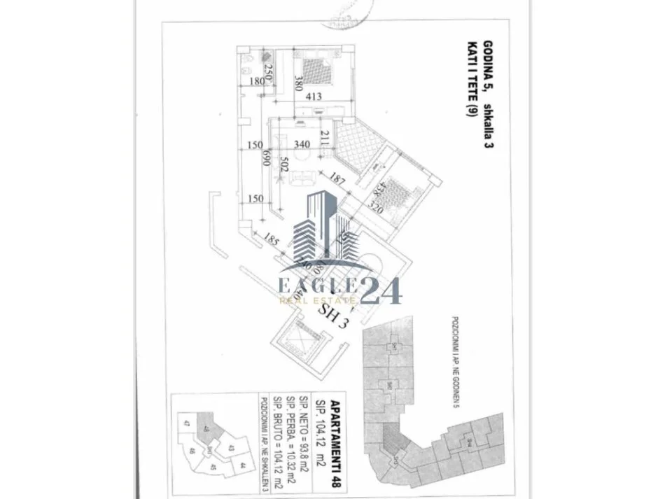 Tirane, shitet apartament 2+1 Kati 1, 109 m² 175.200 € (Ali Dem)