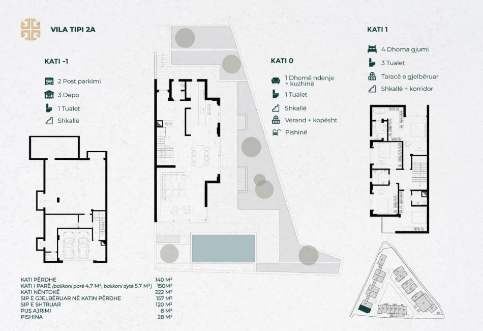 Tirane, shitet Vile 4+1 , 512 m² 1.280.000 € (Rruga Ramazan Topoja)