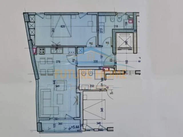 Tirane, shes apartament 1+1+BLK Kati 5, 80 m² 104.000 Euro (Qemal Stafa)