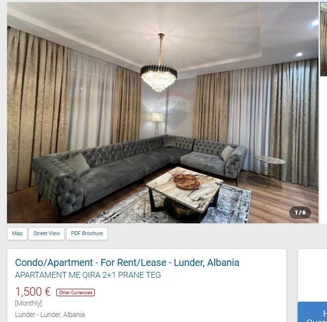 Tirane, jepet me qera apartament 2+1 Kati 2, 90 m² 1.500 € (TEG)