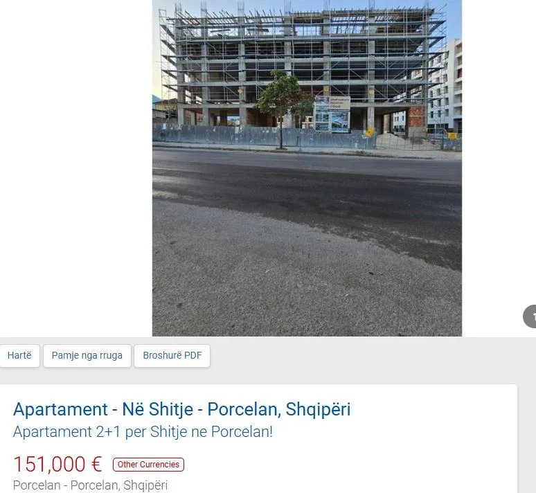 Tirane, shitet apartament 2+1 Kati 7, 117 m² 151.000 € (PORCELAN)