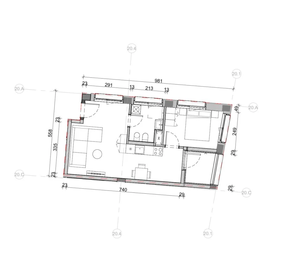 Tirane, shes apartament 1+1+Ballkon Kati 3, 66 m² 100.000 € 
