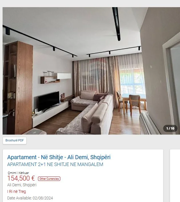 Tirane, shitet apartament 2+1 Kati 1, 107 m² 154.500 € (TE KONTAKTI MANGALEM 21 , ALI DEMI)