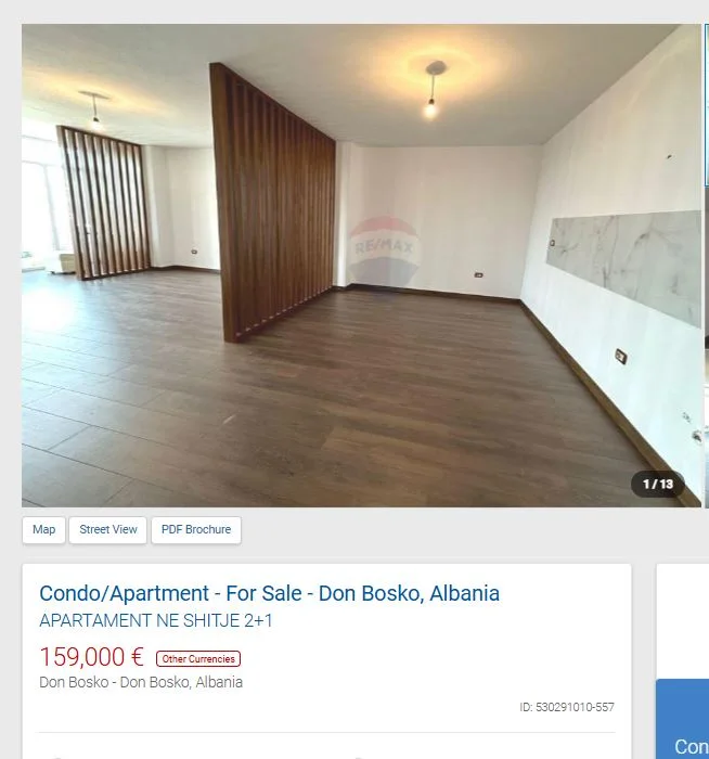 Tirane, shitet apartament 2+1 Kati 5, 120 m² 159.000 € (DON BOSCO)