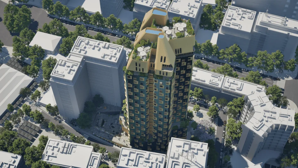 Tirane, shitet apartament 1+1 Kati 14, 71 m² (Luigj Gurakuqi, tek 9-katshet)