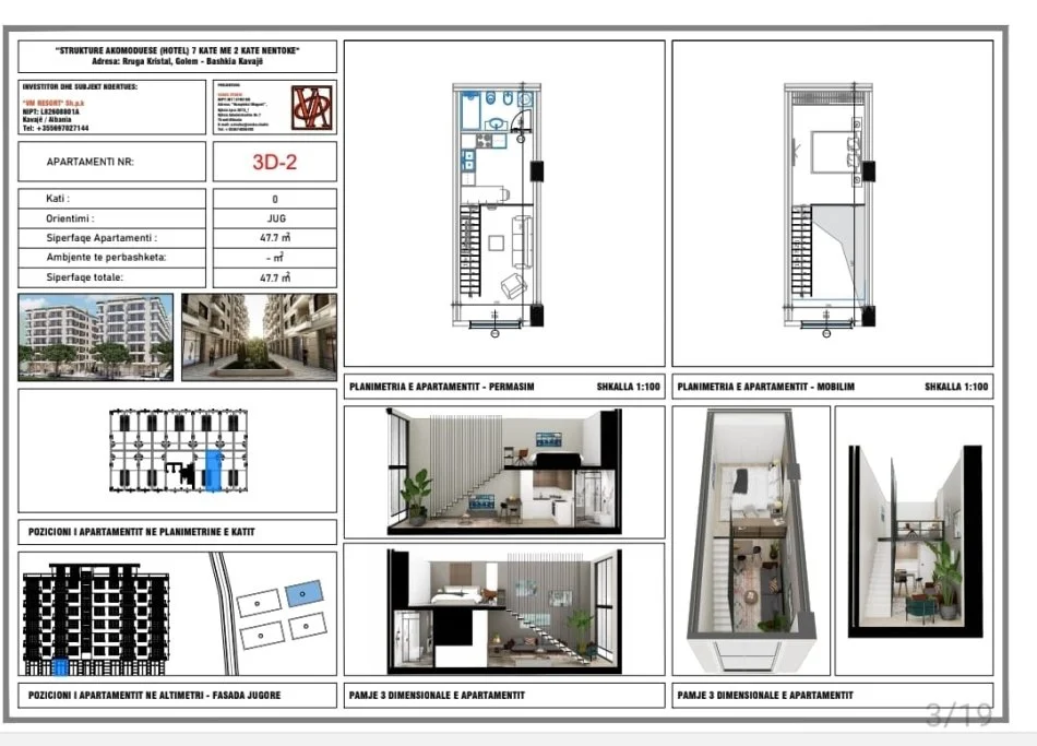 Durres, shitet garsonier Kati 0, 47,7 m² 57.000 € (Golem, Durres)
