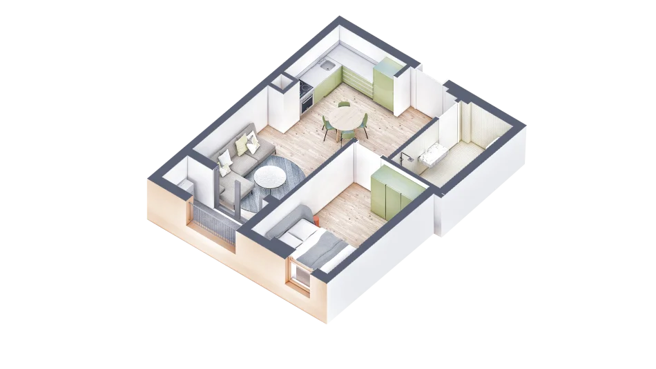 Tirane, shes apartament 1+1+Ballkon, , 62 m² 75,000 € (Rruga Pasho Hysa Tirane)