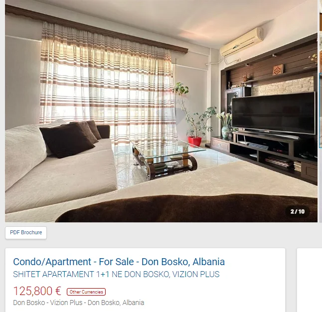 Tirane, shitet apartament 1+1 Kati 3, 68 m² 125.800 € (VIZION PLUS)