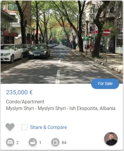 Tirane, shitet apartament 2+1 Kati 8, 84 m² 235.000 € (MYSLYM SHYRI)