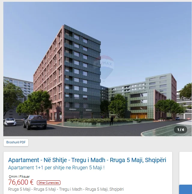 Tirane, shitet apartament 1+1 Kati 2, 55 m² 76.600 € (TE 5 MAJI)