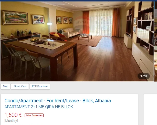 Tirane, jepet me qera 2+1 Kati 4, 130 m² 1.600 € (BLLOK)