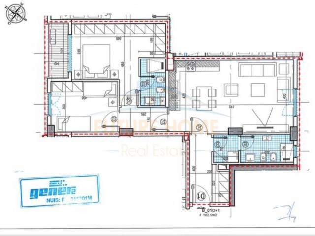 Tirane, shitet apartament 2+1+A+BLK Kati 10, 119 m² 142.000 Euro (Bulevardi i Ri)