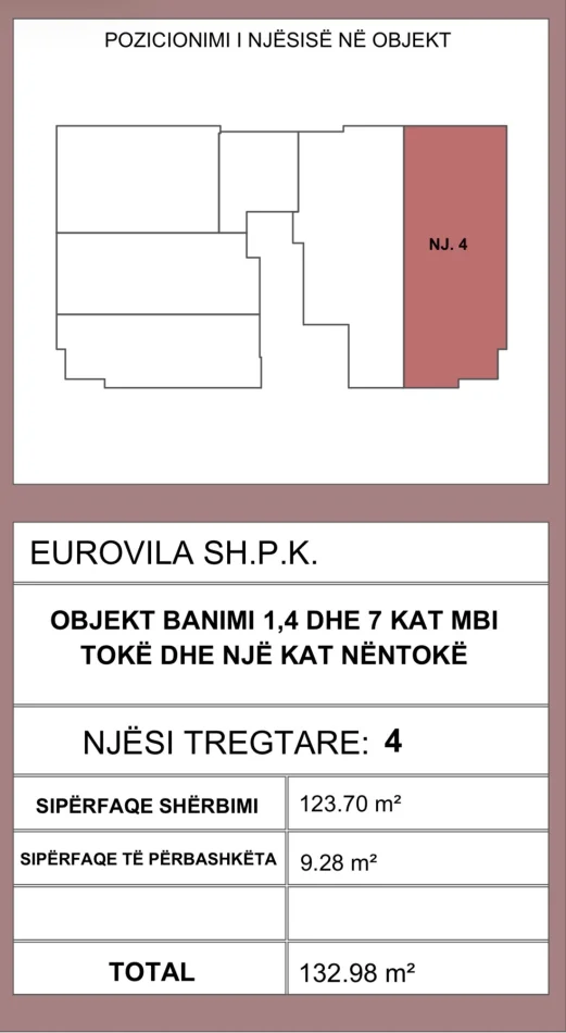 Tirane, shes ambjent biznesi Kati 0, 134 m² 292.555 € (Rruga ‘Brezaret’ kryqezohet me rrugen ‘Donald Trump’)