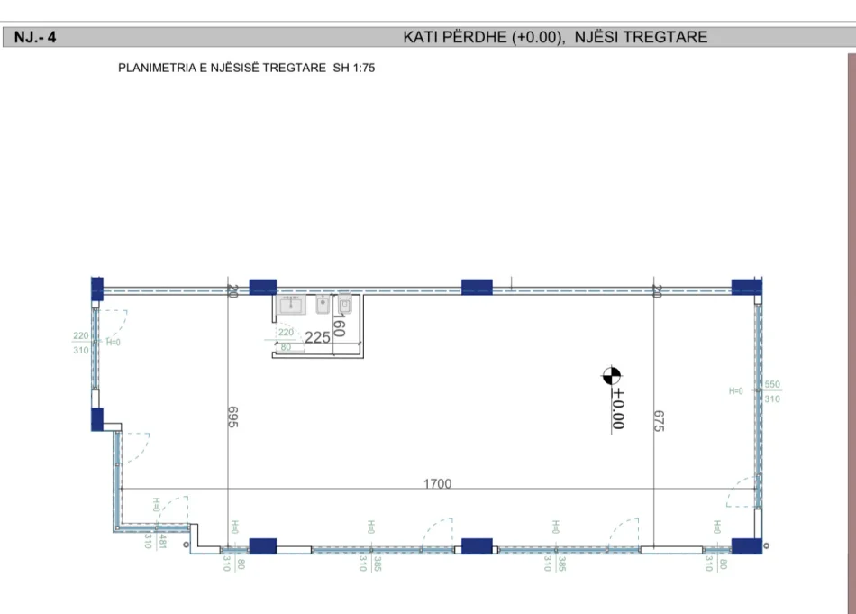 Tirane, shes ambjent biznesi Kati 0, 134 m² 292.555 € (Rruga ‘Brezaret’ kryqezohet me rrugen ‘Donald Trump’)