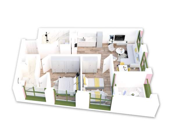 Tirane, shes apartament 2+1+BLK Kati 2, 103 m² 110.000 Euro (Rruga Pasho Hysa)