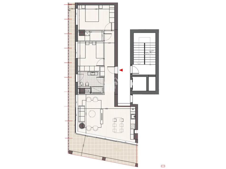 Vlore, shitet apartament 2+1 Kati 5, 141 m² 526.936 € (VLORA MARINA)