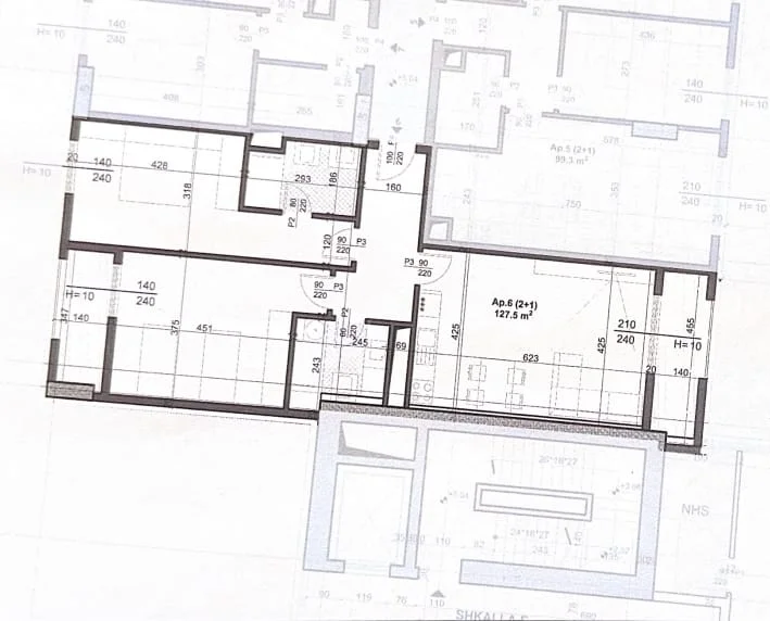 Tirane, shes apartament 2+1+Ballkon Kati 1, 127 m² 216.900 € (San Paolo Boulevard)