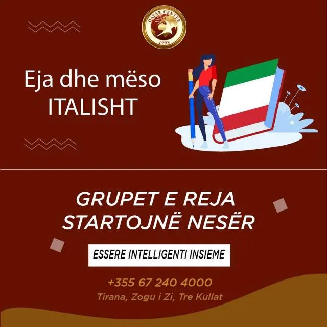 Tirane, ofrojme kurse gjuhe italisht KURSE PER GJUHEN ITALIANE