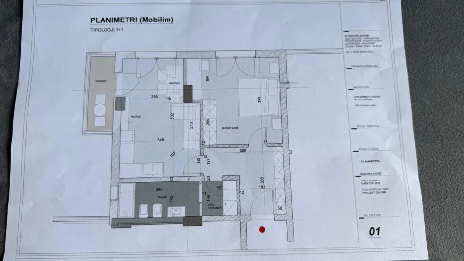 Tirane, shitet apartament 1+1 Kati 0, 58 m² (Kamez)